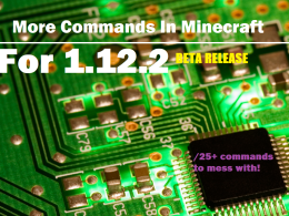 More commands in minecraft! Over 30+ commands!