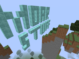 High up in the sky crystal blocks spelling MOARSTUFF