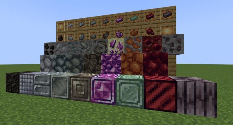 New blocks and ores